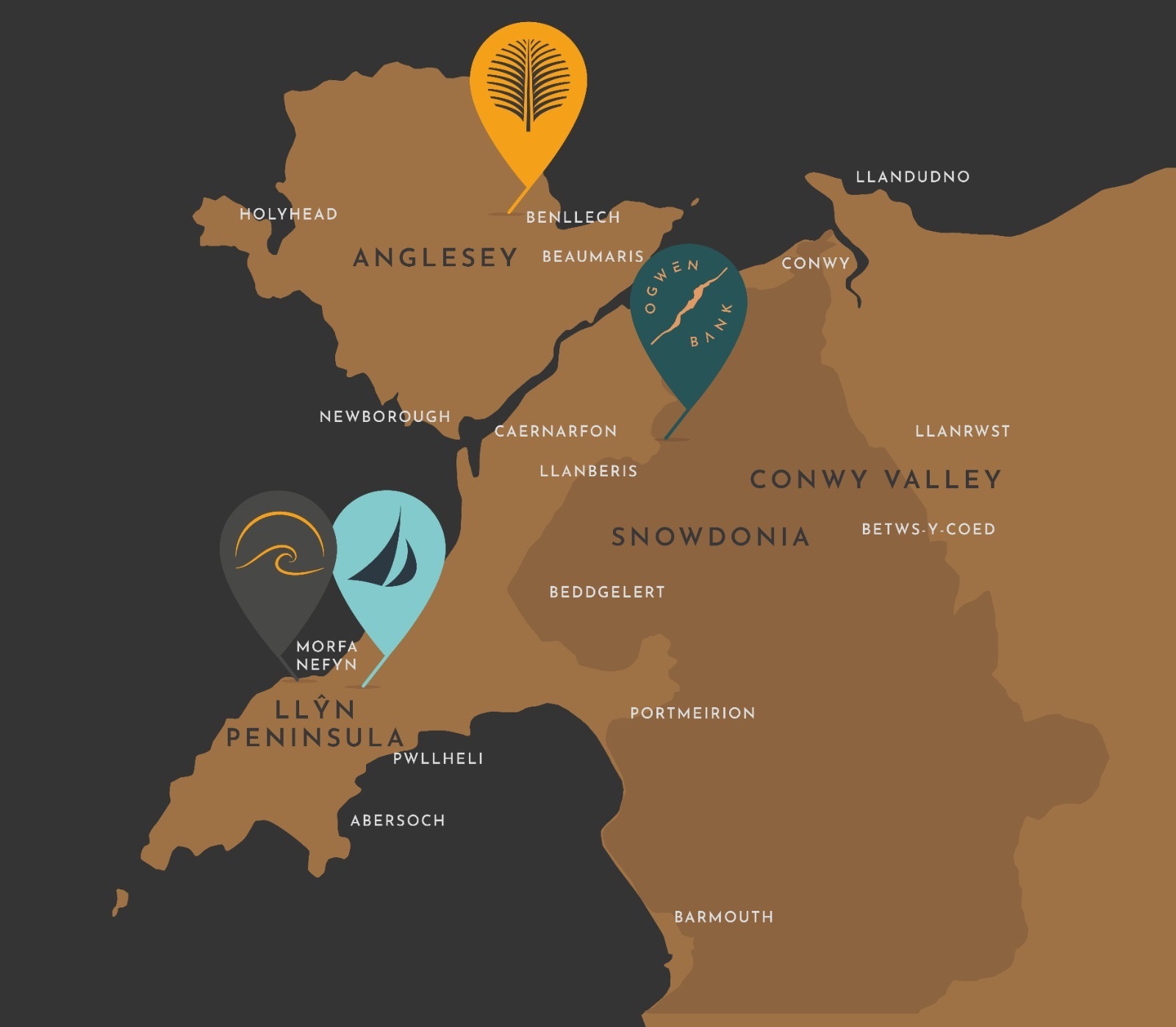 North Wales Resorts Map